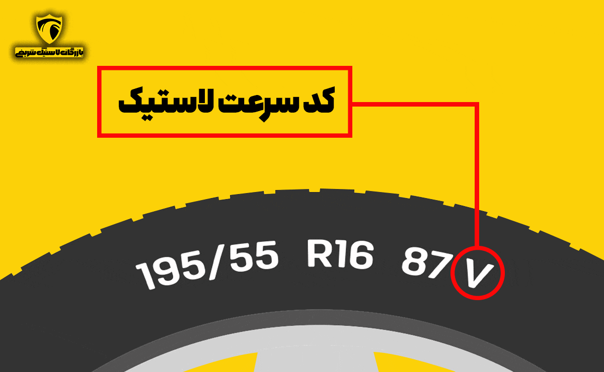 کد سرعت لاستیک بر روی دیواره لاستیک